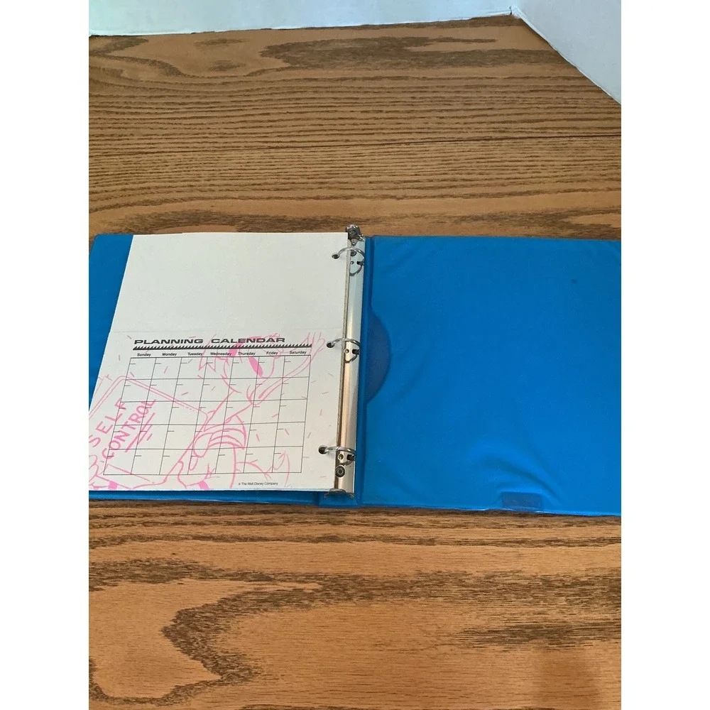 Vintage 1990 Mead Mickey Mouse Electric Mouse 3 Ring Binder Neon Pink 29082